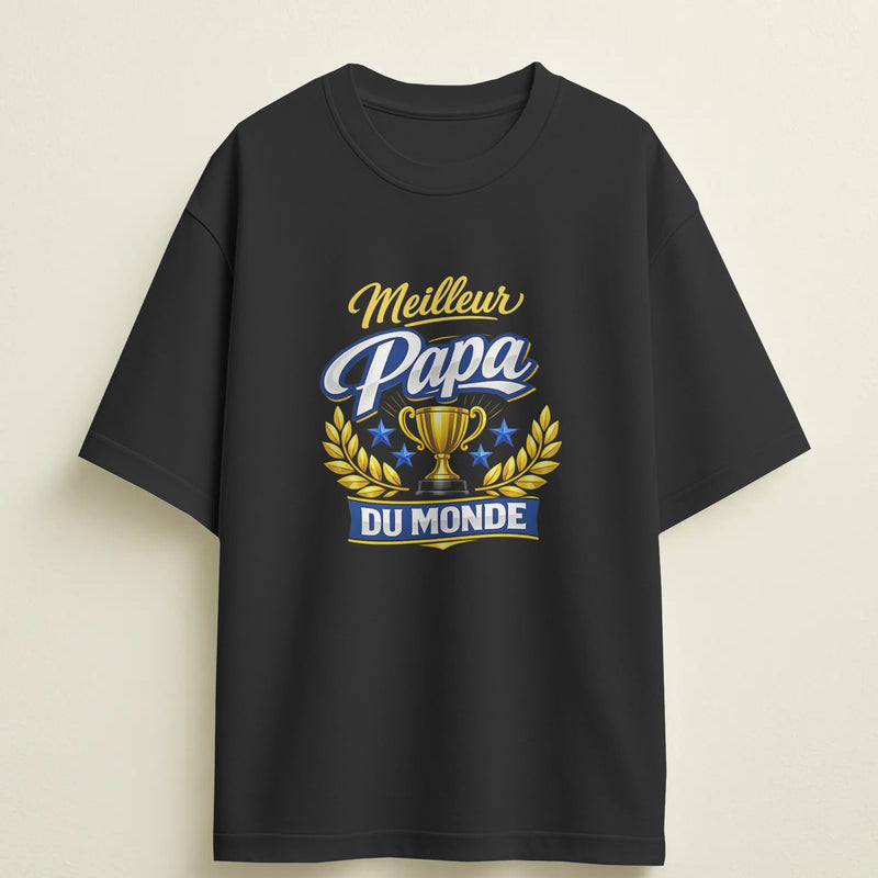 T-shirt humour "Meilleur papa du monde" – Cadeau drôle & original