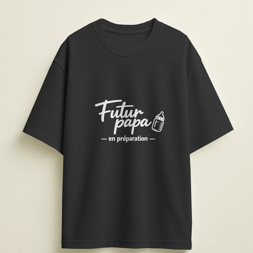 T-shirt "Futur papa, en préparation" – Cadeau original