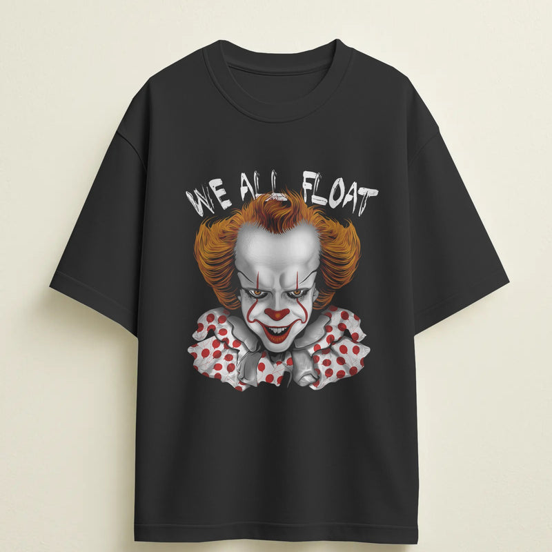 T-shirt Clown Horreur "We All Float" – Cadeau original film & frisson